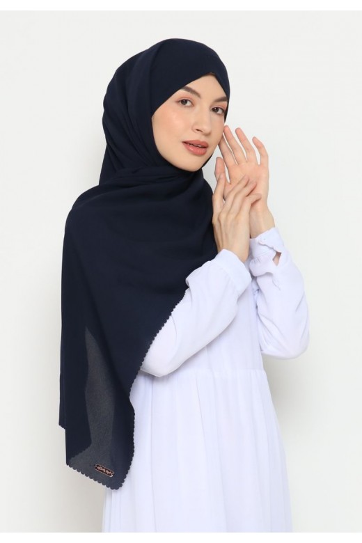 Pasmina Instan Lasercut Navy